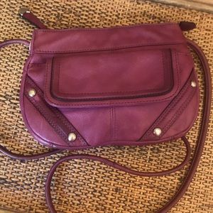 B Makowsky leather crossbody purse